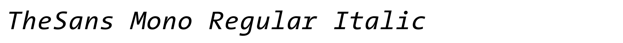 TheSans Mono Regular Italic image
